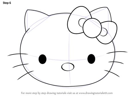 hello kitty easy to draw|how to draw hello kitty face.